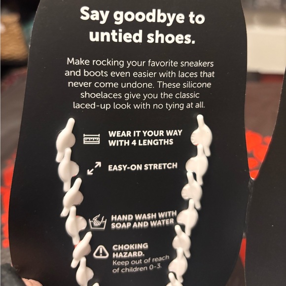 Silicone Shoelaces /Cleaning Wipes - Picture 8 of 9